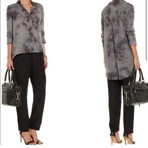 Enza Costa Tie Dye Button Down shirt Size 3 Large